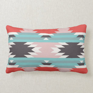 Aztec Tribal Pattern Native American Prints Lumbar Cushion