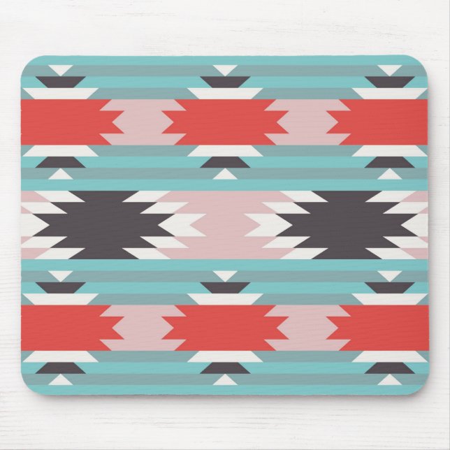 Aztec Tribal Pattern Native American Prints Mouse Pad (Front)