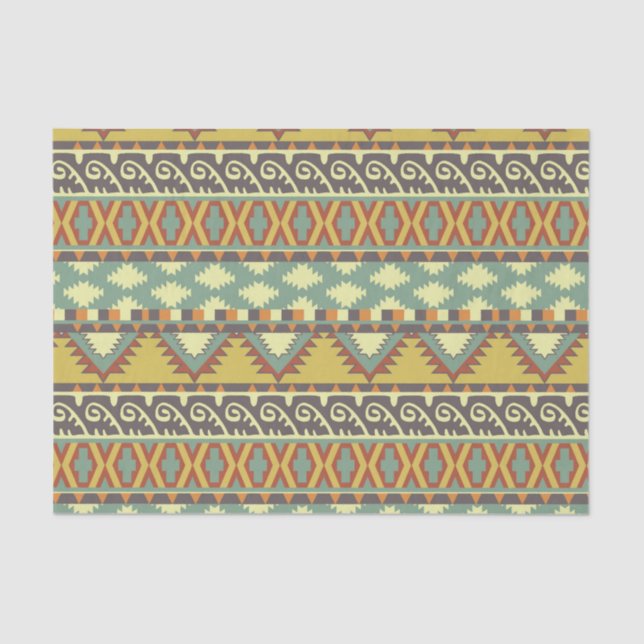 Aztec tribal pattern party tissue tissue paper (Front)