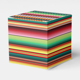 Aztec Tribal Traditional Textile Colourful Linear Favour Box