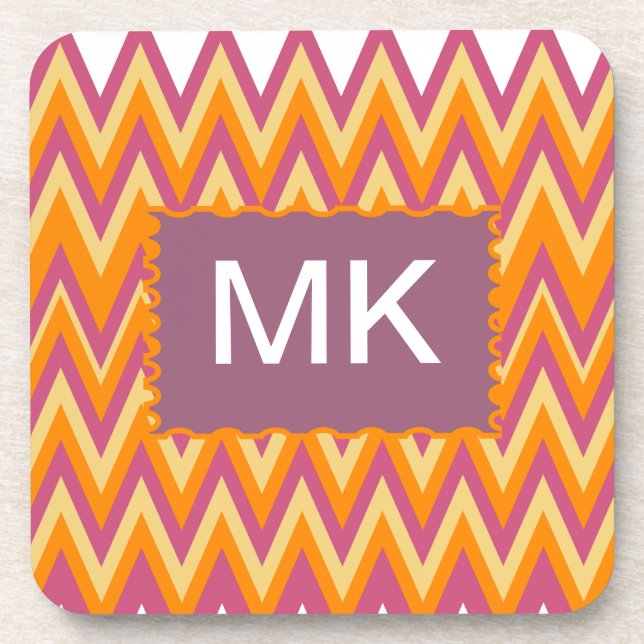 Aztec Tribal ZigZag Coaster (Front)