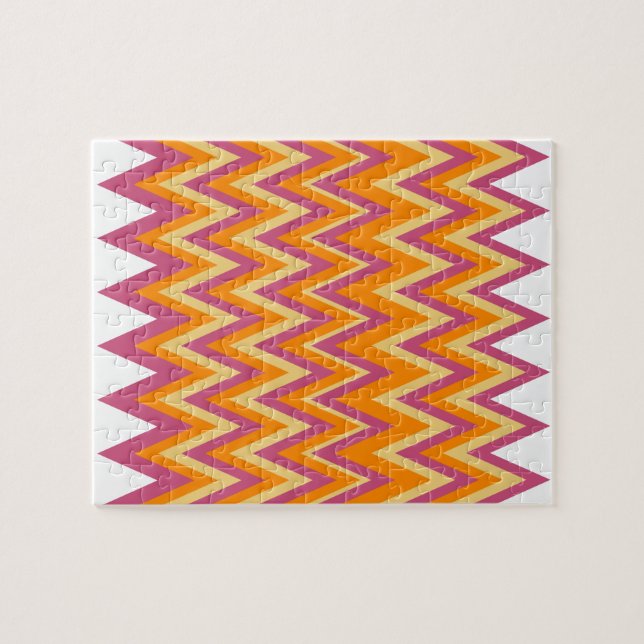 Aztec Tribal ZigZag Jigsaw Puzzle (Horizontal)