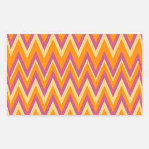 Aztec Tribal ZigZag Rectangular Sticker