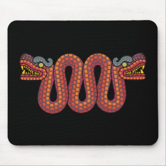 Aztec two headed snake mouse pad