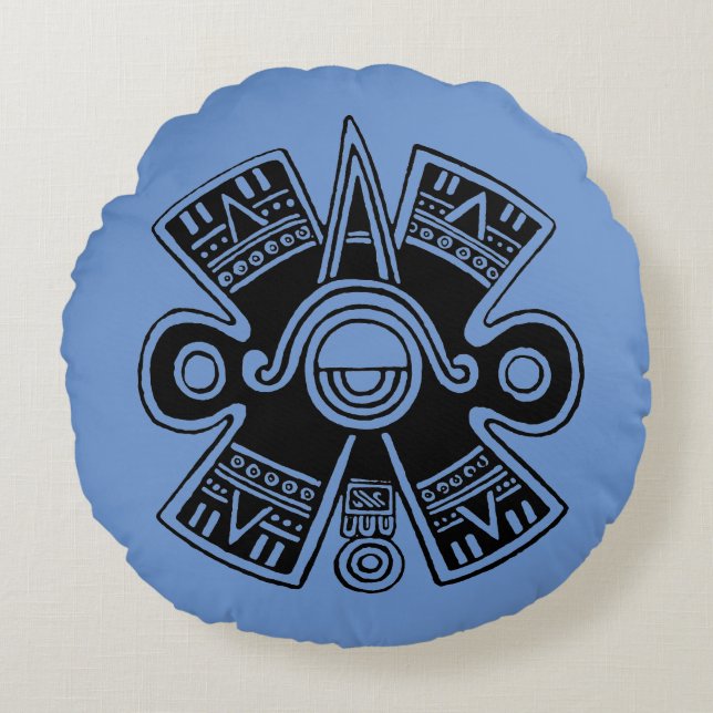 Aztec Universe Round Cushion (Front)