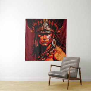 Aztec warrior, Aztec culture, Mayan culture Tapestry