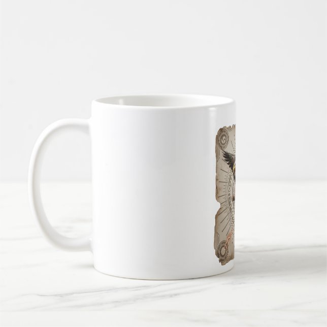Aztec Warrior Eagle | Muay Thai Fighter  Coffee Mug (Left)