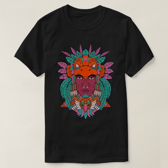 Aztec Warrior Eagle Warrior T-Shirt (Design Front)