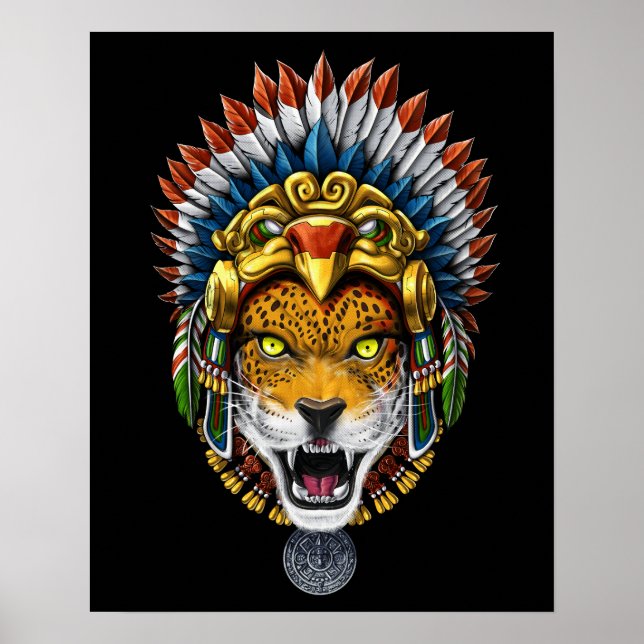 Aztec Warrior Jaguar Poster (Front)
