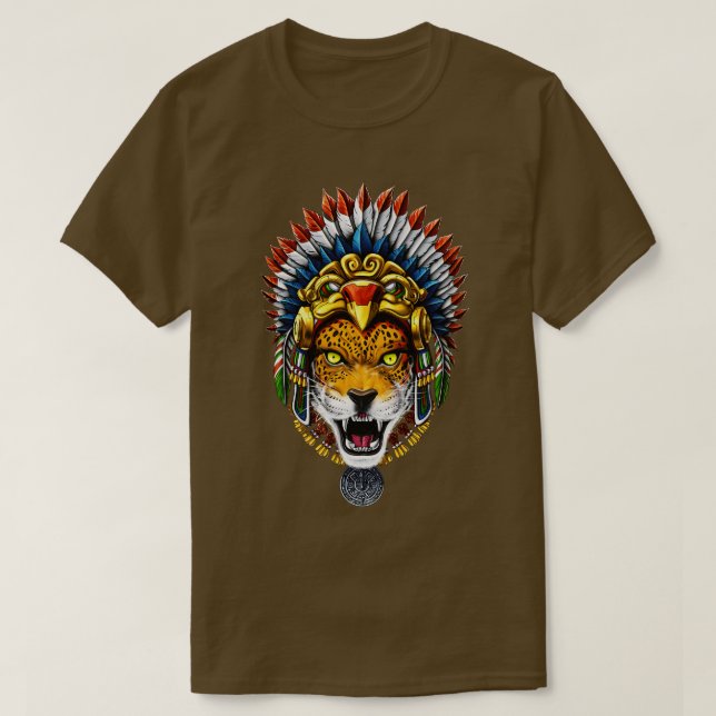 Aztec Warrior Jaguar T-Shirt (Design Front)