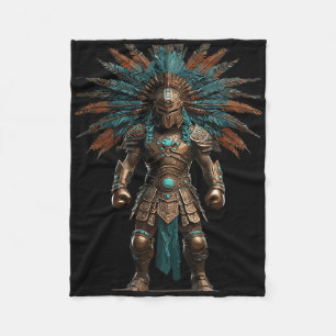 Aztec Warrior Mexican Boxing Pride Fleece Blanket