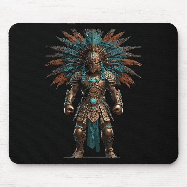Aztec Warrior Mexican Boxing Pride  Mouse Pad (Front)
