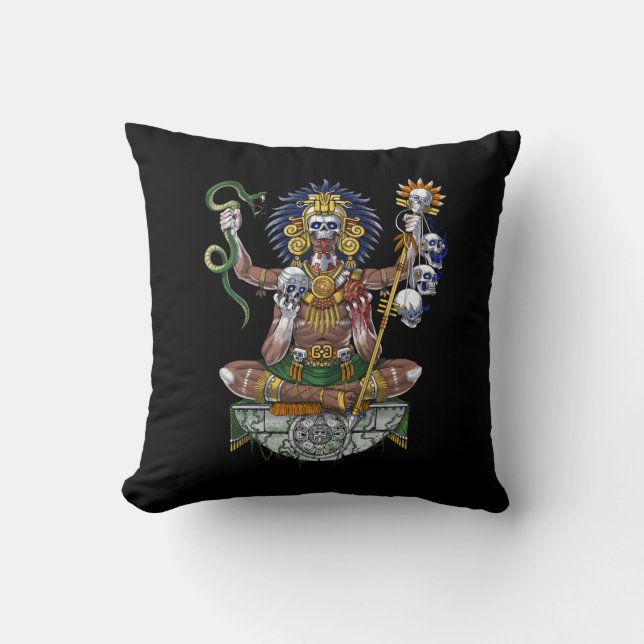 Aztec Warrior Shaman Cushion (Front)