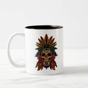 Aztec Warrior Two-Tone Coffee Mug