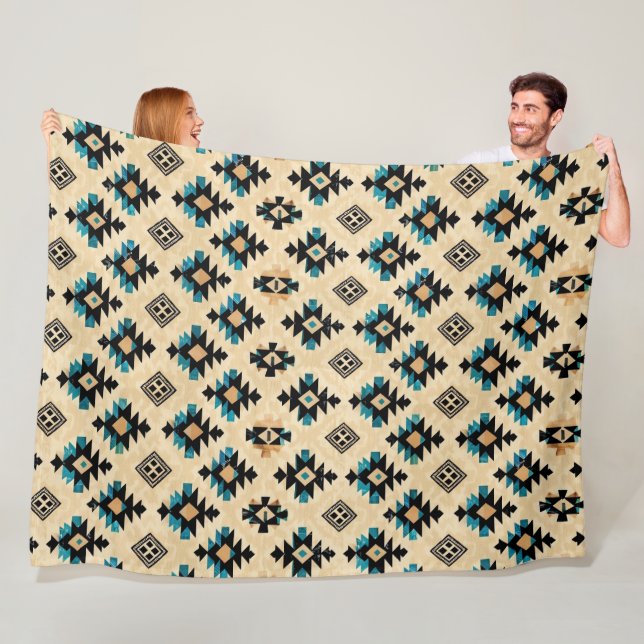 Aztec Western Pattern Fleece Blanket (In Situ)