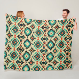 Aztec Western Pattern Fleece Blanket