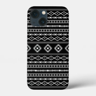 Aztec White Grey Black Mixed Motifs Pattern iPhone 13 Mini Case