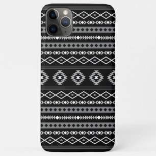 Aztec White Grey Black Mixed Motifs Pattern iPhone 11 Pro Max Case