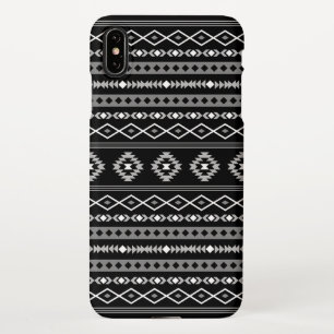 Aztec White Grey Black Mixed Motifs Pattern iPhone Case