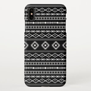 Aztec White Grey Black Mixed Motifs Pattern iPhone Case