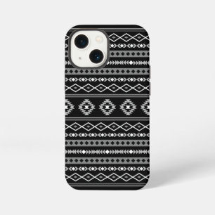 Aztec White Grey Black Mixed Motifs Pattern iPhone 13 Mini Case