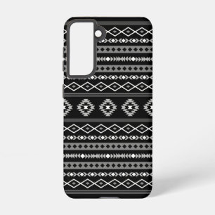 Aztec White Grey Black Mixed Motifs Pattern Samsung Galaxy Case