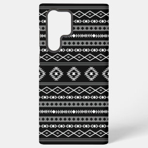 Aztec White Grey Black Mixed Motifs Pattern Samsung Galaxy Case