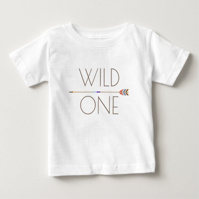 Aztec Wild One | First Birthday Baby T-Shirt (Front)