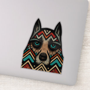 Aztec Wolf Face