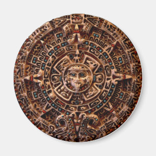 "AZTECA" Mayan Sun Calendar Magnet