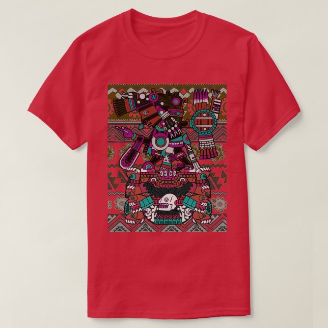 Aztecs Native Primitive  T-Shirt (Design Front)