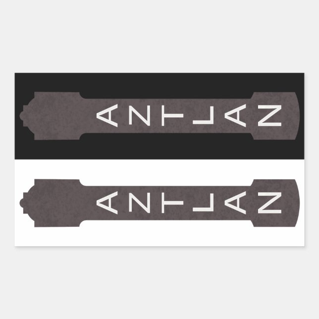 aztlan theatre signage rectangular sticker (Front)