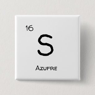 Azufre - S 15 Cm Square Badge