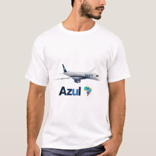 Azul Airlines Embraer 195 Airplane T-Shirt