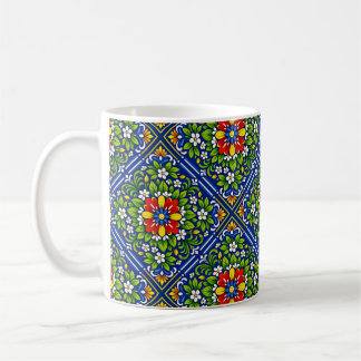 Azul Flor Grande— Mediterranean Azulejo Coffee Mug