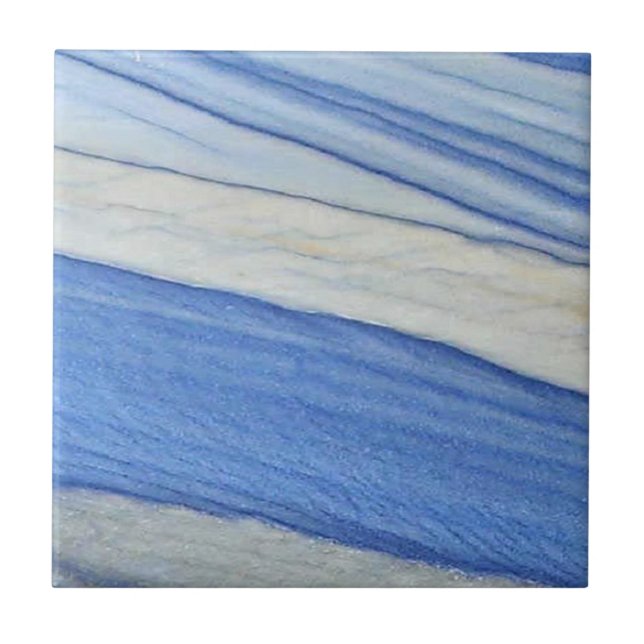 Azul Macaubas Marble Pattern 4 Ceramic Tile (Front)