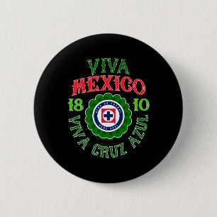 Azul - Mexico's Independence Day 6 Cm Round Badge