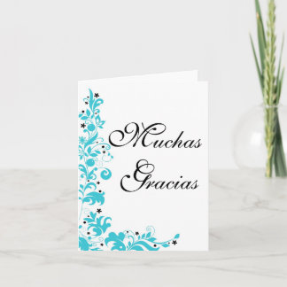 Azul Y Blanco Tarjeta de agradecimiento Thank You Card