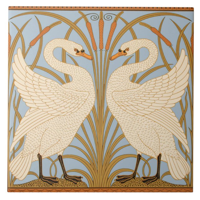 Azulejo Art nouveau ceramic tile (Front)