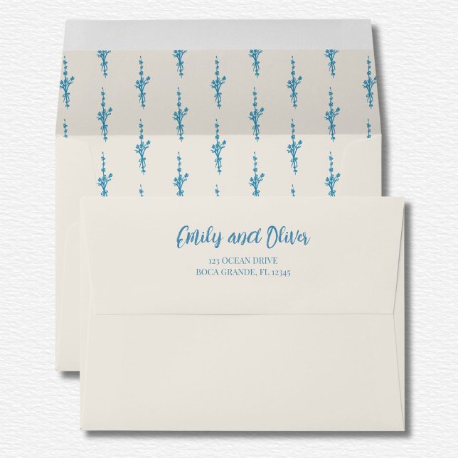 Azulejo Blue Wedding Envelope (Creator Uploaded)