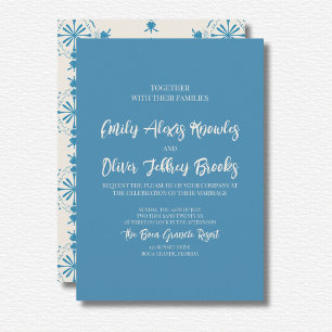Azulejo Blue Wedding Invitation