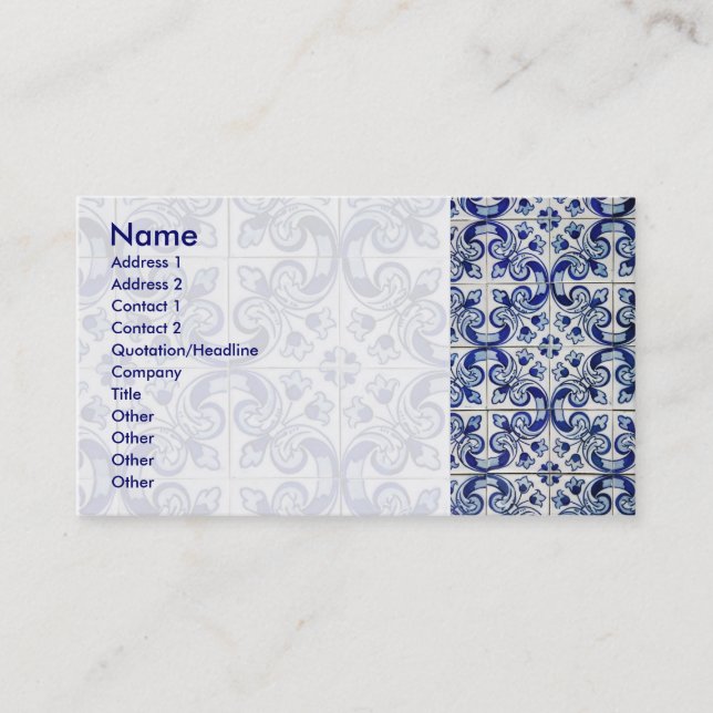 Azulejo Business Card (Front)