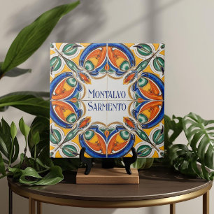 Azulejo Colorful Custom Name Plate Plaque Sign Ceramic Tile