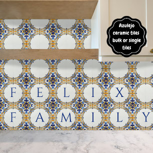 Azulejo Colorful Custom Name Plate Plaque Sign  Ceramic Tile