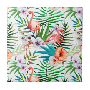 Azulejo elegant and modern tropic pattern ceramic tile