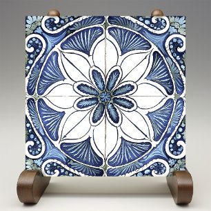 Azulejo Lisbon Patterned Talavera Ceramic Design Ceramic Tile