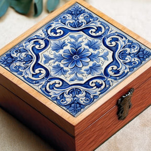 Azulejo Lisbon Patterned Talavera Ceramic Design Tile