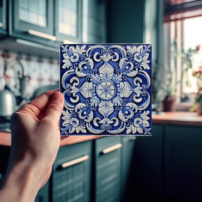 Azulejo Lisbon Patterned Talavera Ceramic Design Tile (Creator Uploaded)