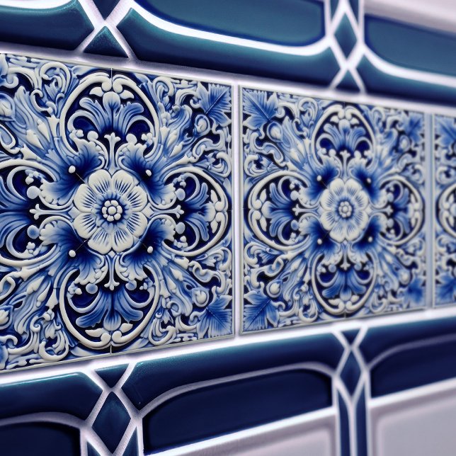 Azulejo Lisbon Patterned Talavera Ceramic Design Tile (Creator Uploaded)