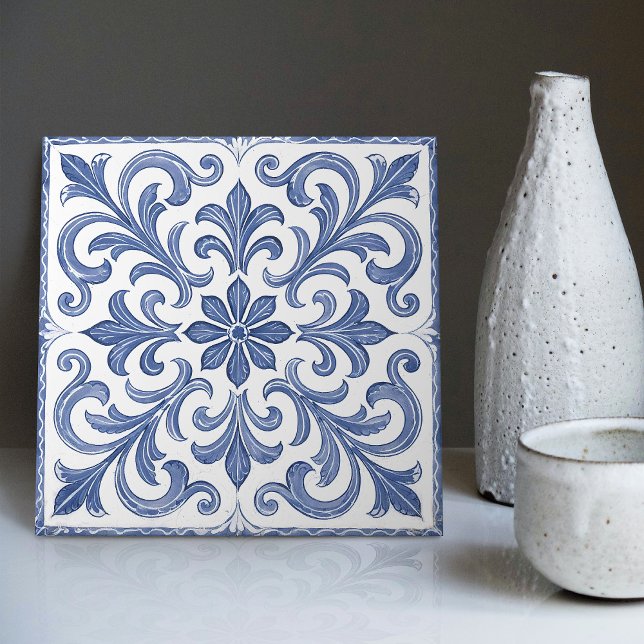 Azulejo Lisbon Patterned Talavera Ceramic Design Tile (Creator Uploaded)